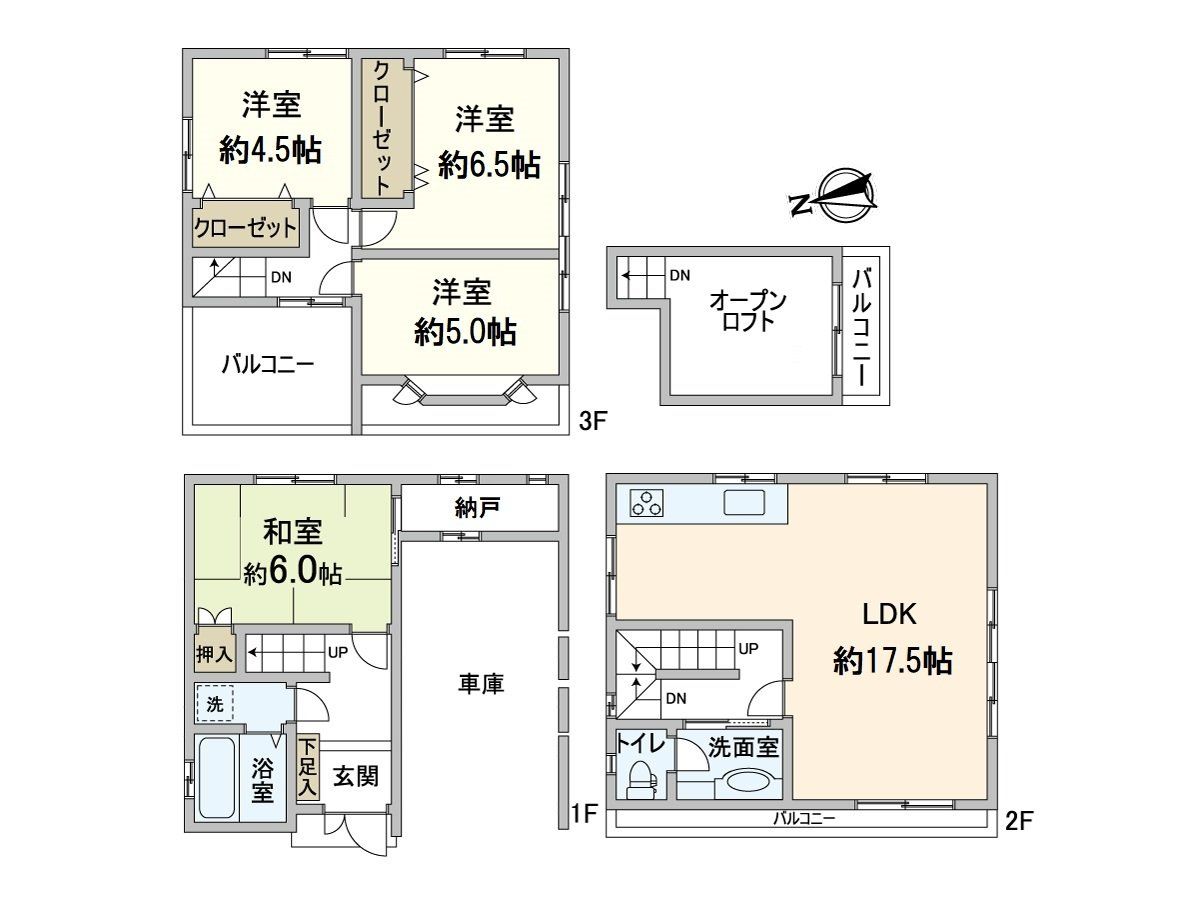 大阪市住吉区万代6丁目 間取図(平面図) 間取図(平面図)