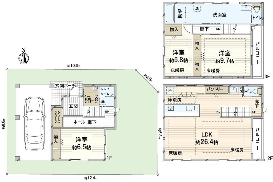 生野区林寺4丁目 中古戸建 間取図(平面図) 間取図(平面図)