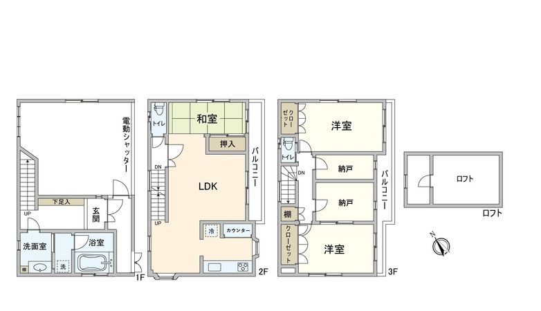住吉区帝塚山東5丁目 間取図(平面図) 住吉区帝塚山東5丁目 間取図(平面図)