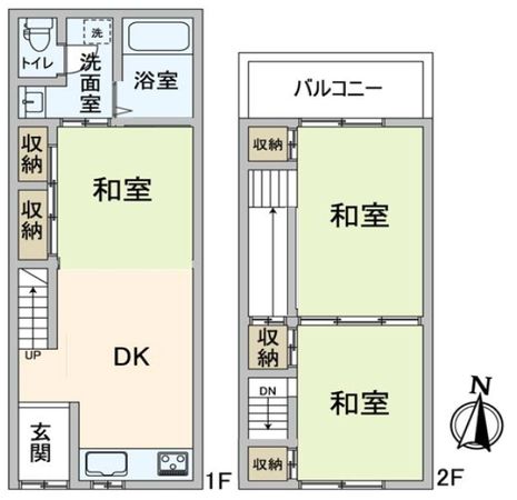 大阪市西成区天下茶屋東1丁目 間取図(平面図) 大阪市西成区天下茶屋東1丁目 間取図(平面図)