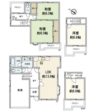 阿倍野区北畠3丁目 間取図(平面図)