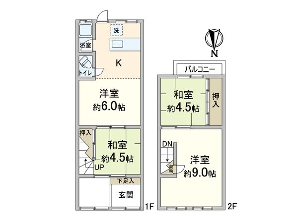 大阪市東住吉区桑津5丁目 中古戸建 間取図(平面図) 間取図(平面図)