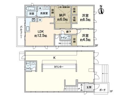 東住吉区中野3丁目 店舗付き住宅 間取図(平面図)