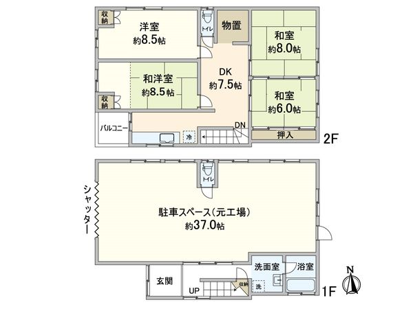 平野区平野東4丁目 間取図(平面図) 平野区平野東4丁目 間取図(平面図)