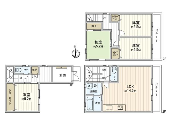 平野区長吉長原2丁目 間取図(平面図) 間取図(平面図)