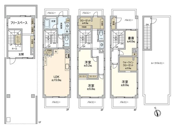 住之江区東加賀屋3丁目 中古戸建 間取図(平面図)