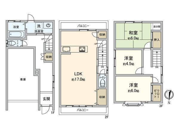 大阪市住之江区西住之江3丁目 中古戸建 間取図(平面図) 大阪市住之江区西住之江3丁目 中古戸建 間取図(平面図)