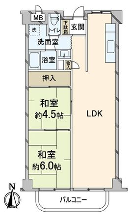 カサグランデ加美 間取図(平面図) 間取図(平面図)