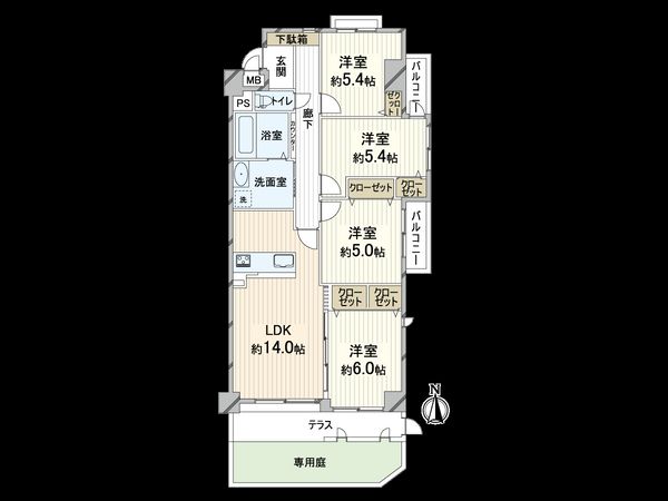 イトーピア北畠 間取図(平面図) 間取図(平面図)