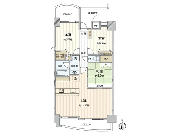 プロパレス平野背戸口フィエルテ 間取図(平面図) 間取図(平面図)