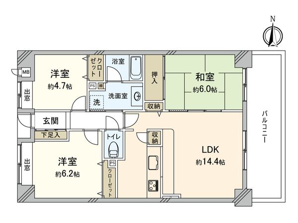ロイヤルシティ阿倍野 間取図(平面図) 間取図(平面図)