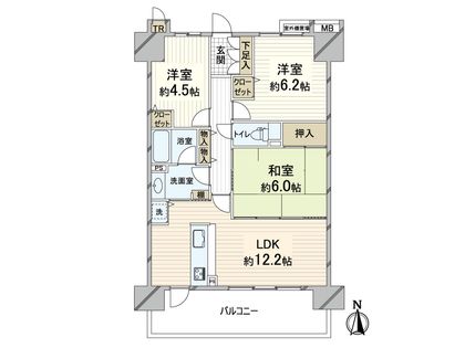 ルネブライトスクエア平野 間取図(平面図)