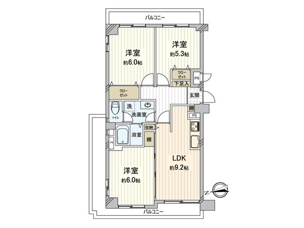 ユニハイム住吉 間取図(平面図) 間取図(平面図)