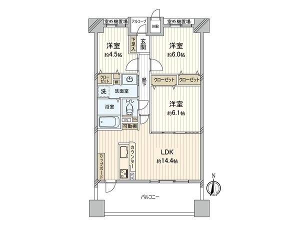 セザール平野 間取図(平面図) 間取図(平面図)