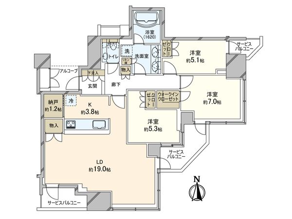シティタワーグラン天王寺 間取図(平面図)