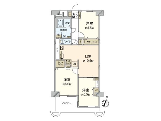 エバーグリーン住吉 間取図(平面図) エバーグリーン住吉 間取図(平面図)