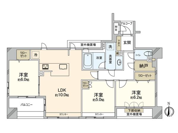 シャルマンフジビルトモアー天神ノ森 間取図(平面図) 間取図(平面図)