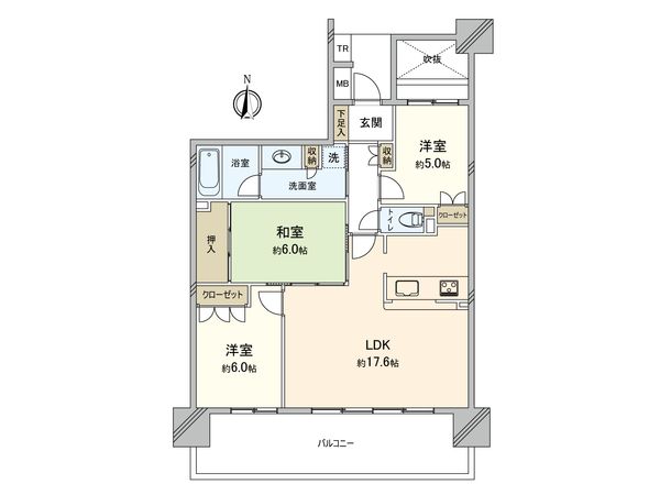パークシティ大阪サウスガーデンズコート 間取図(平面図)