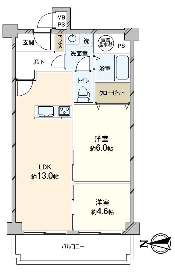 松屋町グランドハイツ 間取図(平面図) 間取図(平面図)