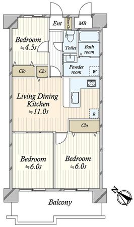 朝日プラザ湯里 間取図(平面図) 朝日プラザ湯里 間取図(平面図)