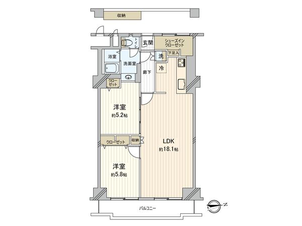 メガロコープ平野 第3号棟 間取図(平面図) メガロコープ平野 第3号棟 間取図(平面図)