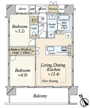 レ・ジェイド美章園駅前 間取図(平面図) レ・ジェイド美章園駅前 間取図(平面図)