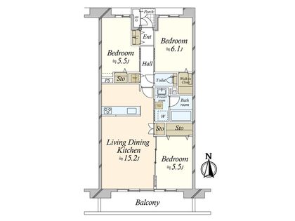 セレーノ見附 間取図(平面図)