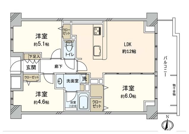 藤和ハイタウン平野駅前 間取図(平面図)