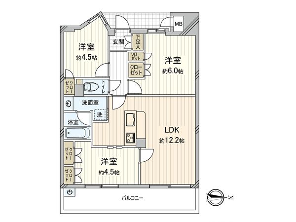 アンビエントフレア美章園 間取図(平面図)