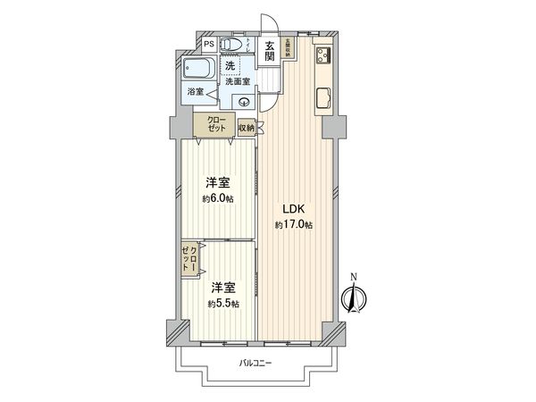 メガロコープ平野 第2号棟 間取図(平面図) メガロコープ平野 第2号棟 間取図(平面図)