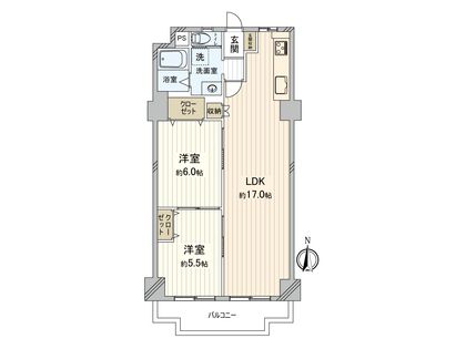 メガロコープ平野 第2号棟 間取図(平面図)