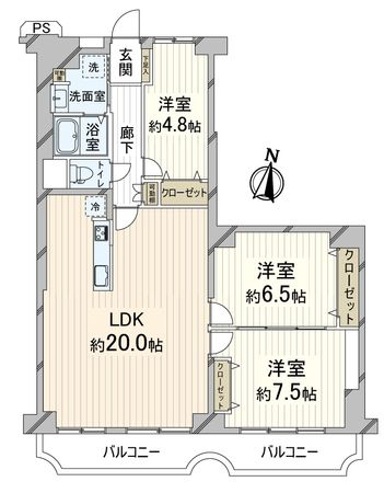 住吉公園パインクレスト 間取図(平面図)