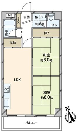 アベノ松崎町ハイツ 間取図(平面図) アベノ松崎町ハイツ 間取図(平面図)