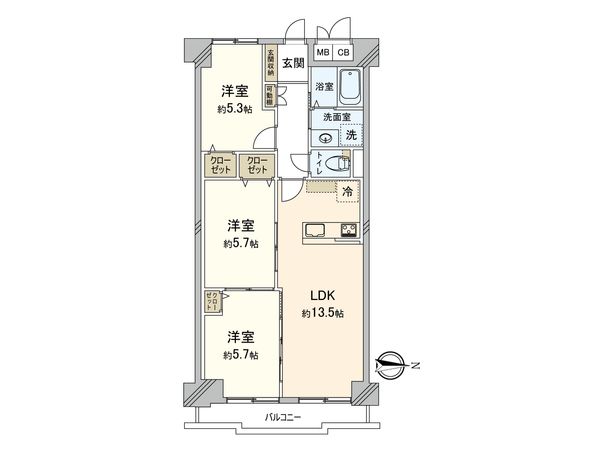 ロイヤルハイツ平野 間取図(平面図) ロイヤルハイツ平野 間取図(平面図)