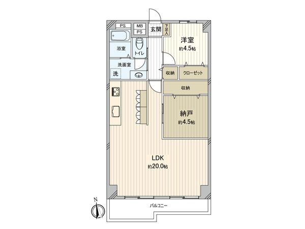 新北島コーポ 4号棟 間取図(平面図) 新北島コーポ 4号棟 間取図(平面図)