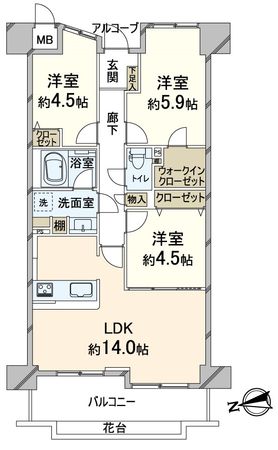 コスモあべの坂ガーデンズ 間取図(平面図) コスモあべの坂ガーデンズ 間取図(平面図)