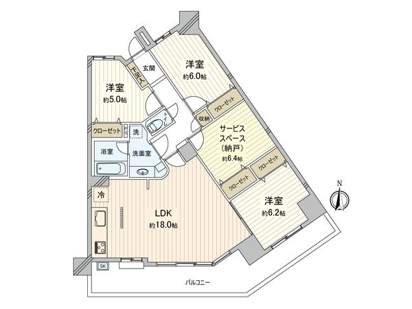 セレッソコートOSAKAステーションランド 間取図(平面図)