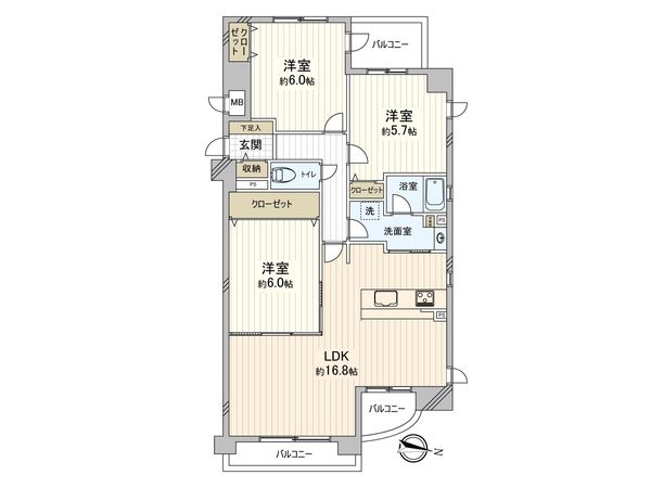 東急ドエルアルス阿倍野丸山通 間取図(平面図)