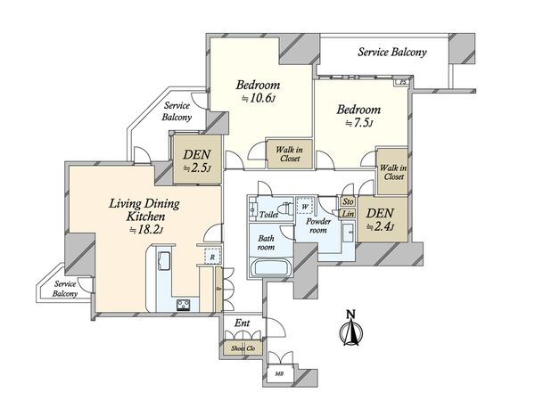 シティタワーグラン天王寺 間取図(平面図) シティタワーグラン天王寺 間取図(平面図)