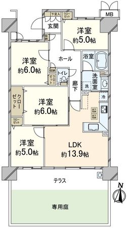 メイツプライヴ平野 間取図(平面図) メイツプライヴ平野 間取図(平面図)
