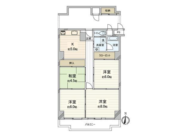 メガロコープ平野 第1号棟 間取図(平面図) 間取図(平面図)