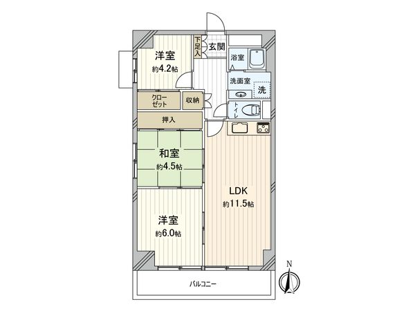 ハイマートあびこ 間取図(平面図)