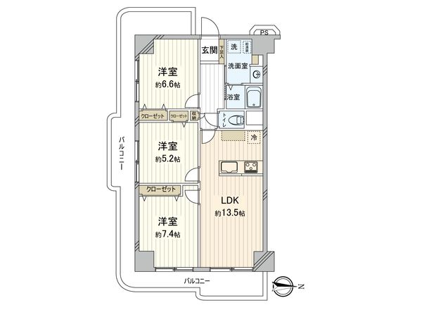 コスモハイツ玉出 間取図(平面図) 間取図(平面図)