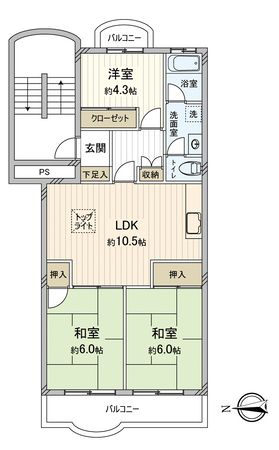 エメラルドマンション南津守 A棟 間取図(平面図) 間取図(平面図)