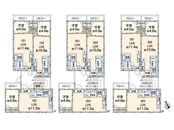 F maison LORE Ⅲ番館 間取図(平面図) 間取図(平面図)