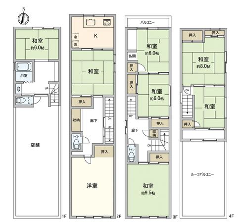 大阪市西成区天下茶屋2丁目 間取図(平面図)