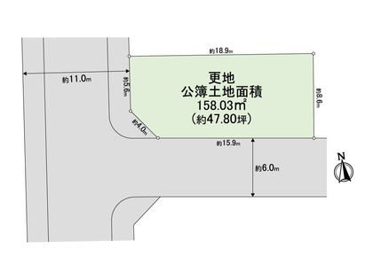 天王寺区清水谷町 土地 区画図