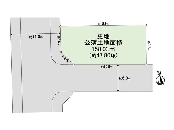 天王寺区清水谷町 土地 区画図