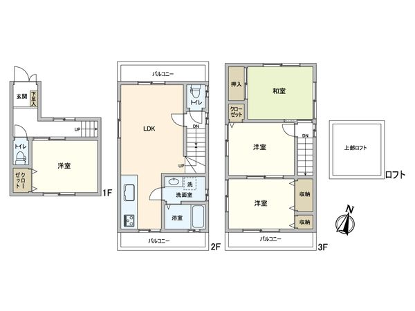 大阪市東成区玉津3丁目 間取図(平面図) 大阪市東成区玉津3丁目 間取図(平面図)