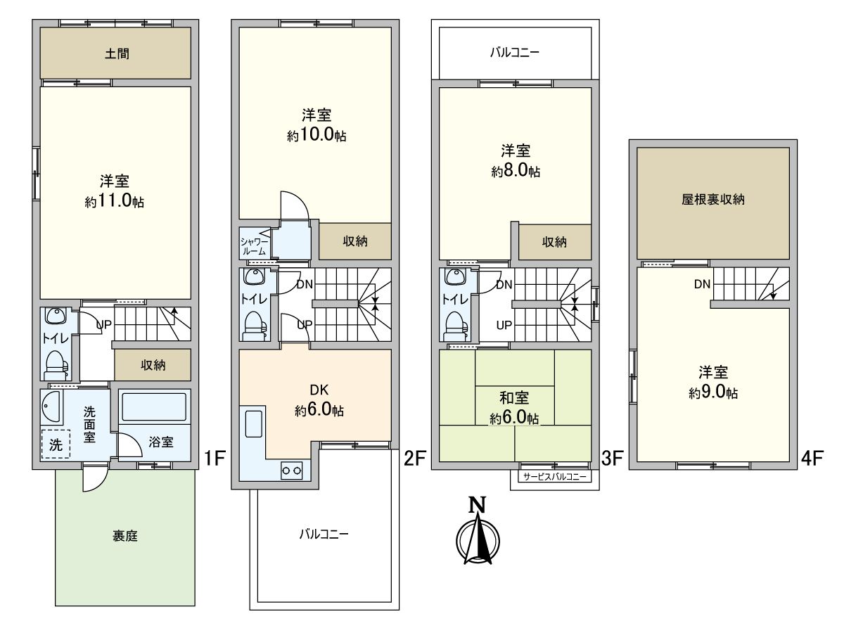天王寺区上本町7丁目 戸建 間取図(平面図) 間取図(平面図)